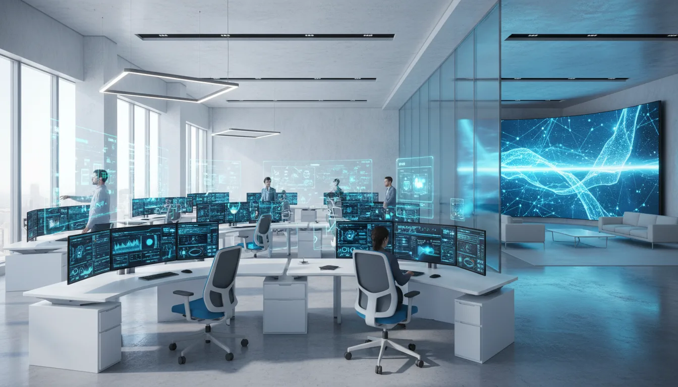 AI operations dashboard and creative workspace